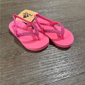 Reef Kids Sparkly Pink Flip Flops